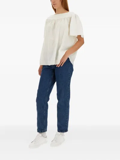 Aspesi Bow-detailed Flared-sleeve Top