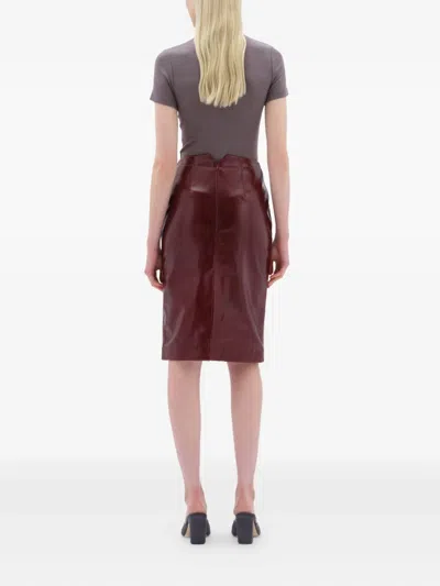 Remain Birger Christensen Leather Midi Skirt