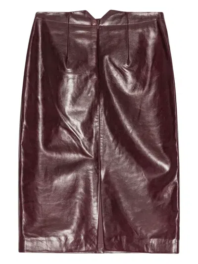 Remain Birger Christensen Leather Midi Skirt