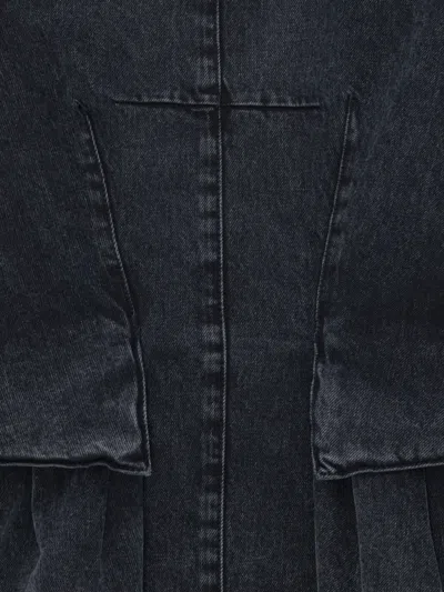 Remain Birger Christensen Waist Fitted Peplum Sleeveless Top In Blue
