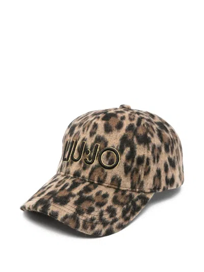 Liu •jo Leopard-print Baseball Cap In Brown