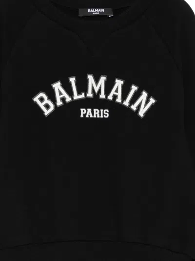 Balmain Logo-print Sweatshirt In Black