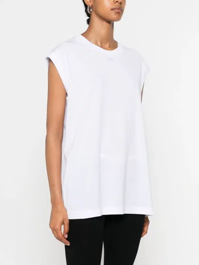 Dolce & Gabbana White Cotton T-shirt With Emboridered Logo In White