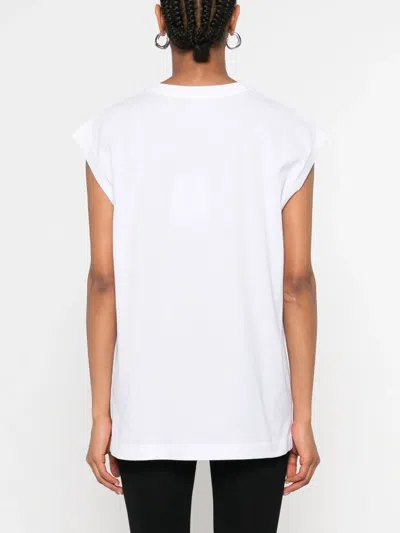 Dolce & Gabbana White Cotton T-shirt With Emboridered Logo In White