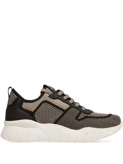 Bally Ribbon-tab Knit Sneakers In Multi