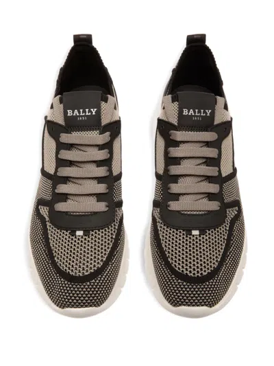 Bally Ribbon-tab Knit Sneakers In Multi