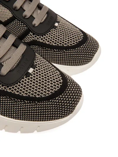 Bally Ribbon-tab Knit Sneakers In Multi
