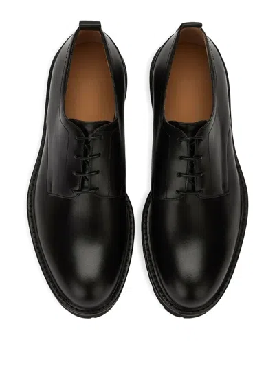 Bally Lace-up Leather Derby Shoes In Black