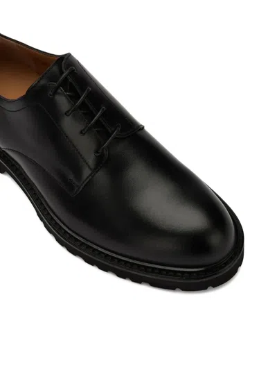 Bally Lace-up Leather Derby Shoes In Black