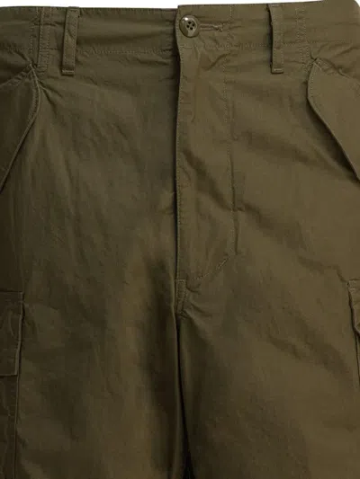 Beams Khaki Drawstring Shorts In Green