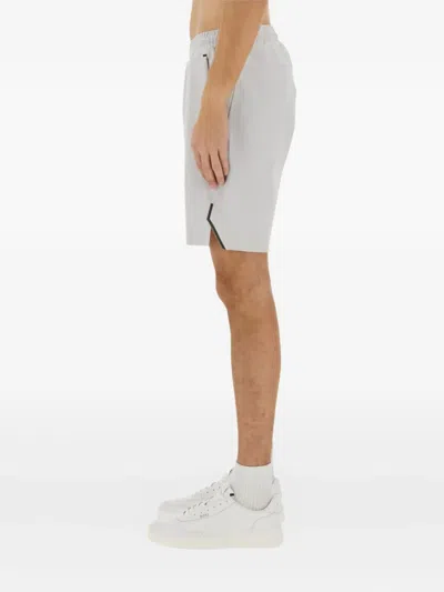 Hugo Boss Boss Technical Fabric Bermuda Shorts In Gray