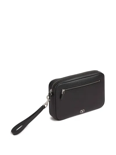 Valentino Logo Zip-top Clutch Bag