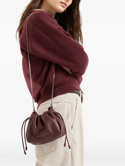 Brunello Cucinelli Soft Leather Mini Mellow Bucket Bag