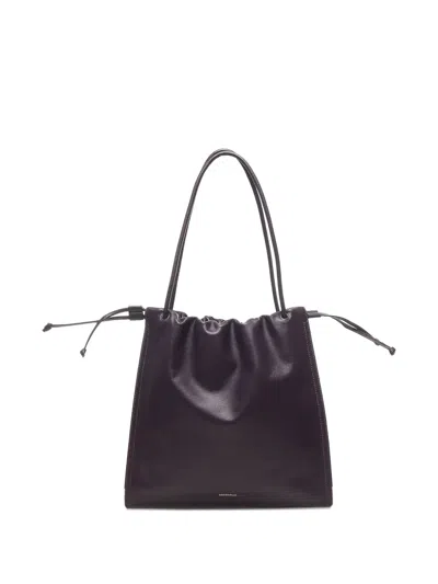 Coccinelle Large Dulse Drawstring Leather Tote Bag