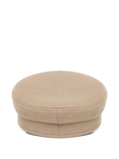 Ruslan Baginskiy Gold-embellished Wool Hat In Brown