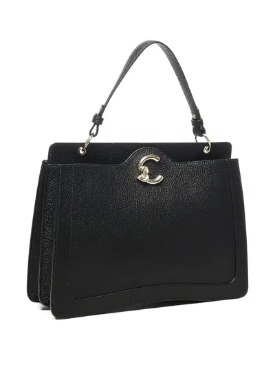 Coccinelle Leather Top-handle Tote Bag In Black