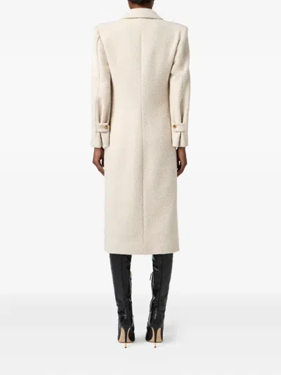 Elisabetta Franchi Double-breasted Coat In White