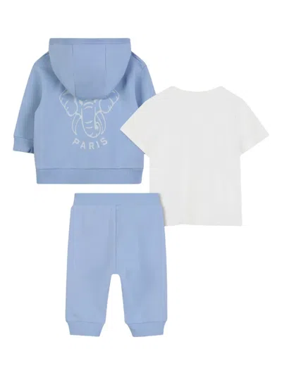 Kenzo Logo-print Tracksuit Set In Blue