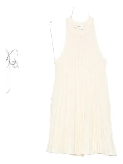 Ba&sh Sinnta Pleated Eyelet Dress In Neutral