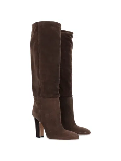 Paris Texas 100mm Lavinia Suede Pointed-toe Knee-high Boots