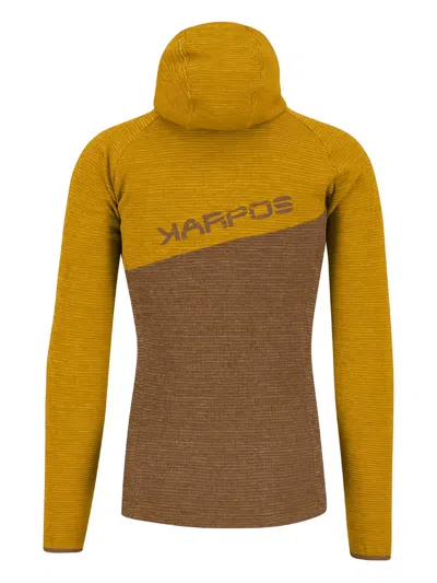 Karpos Camoscio Hooded Two-tone Sweatshirt In Brown