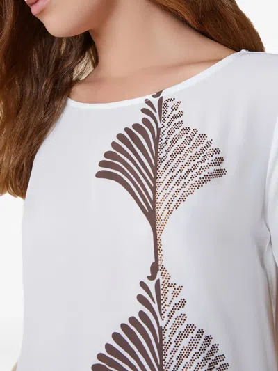 Pennyblack Embellished-leaf T-shirt In White
