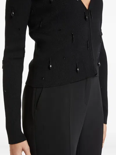 Pennyblack Sequin-embellishment V-neck Cardigan In Black