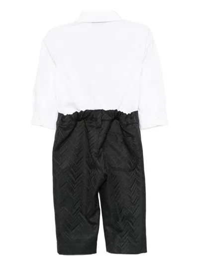 Missoni Herringbone-pattern Trousers Set In Black