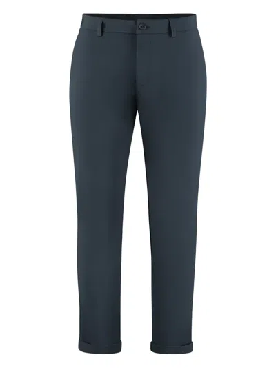 The (alphabet) Cuffed Tailored Trousers In Blue
