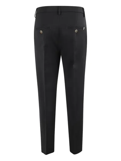 Dondup Button-fastening Pocket Tailored Trousers In Black
