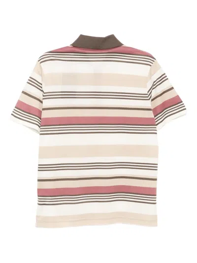 Paul & Shark Striped Polo Shirt In Neutral