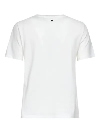 Weekend Max Mara Lettering-print Cotton T-shirt In White