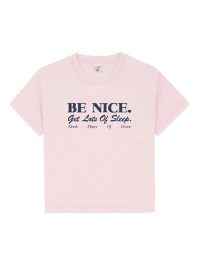 Sporty And Rich Sporty & Rich Kids Be Nice T-shirt In Pink