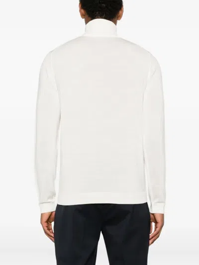 Roberto Collina Man Turtleneck Ivory Size 44 Merino Wool In White
