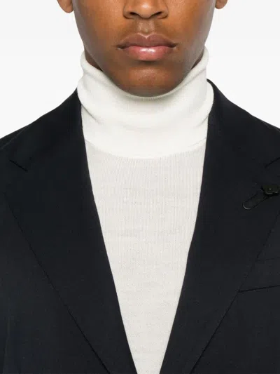 Roberto Collina Man Turtleneck Ivory Size 44 Merino Wool In White