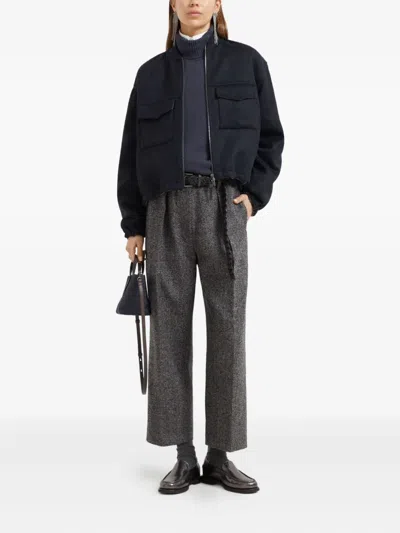 Brunello Cucinelli Women English Rib Turtle-neck Sweater In Black