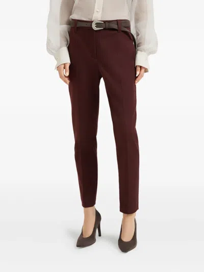 Brunello Cucinelli Button-fastening Stretch-cotton Trousers
