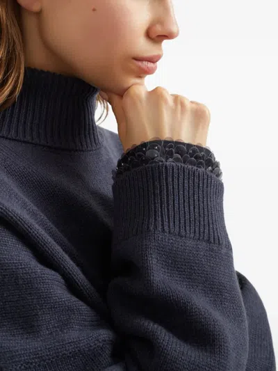 Brunello Cucinelli Women English Rib Turtle-neck Sweater In Black