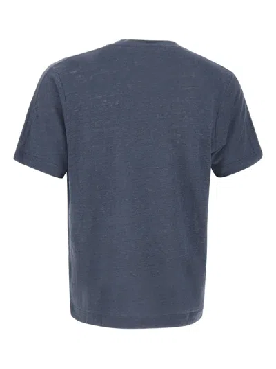 Diktat Linen T-shirt In Blue