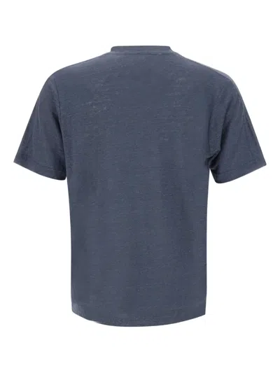 Diktat Linen T-shirt In Blue