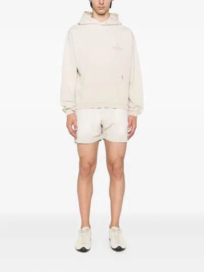 Represent Grand Vintage Elasticated-waistband Logo Shorts In White
