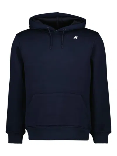 K-way Spacer-fabric Hooded Sweatshirt In Blue
