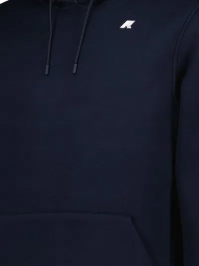K-way Spacer-fabric Hooded Sweatshirt In Blue