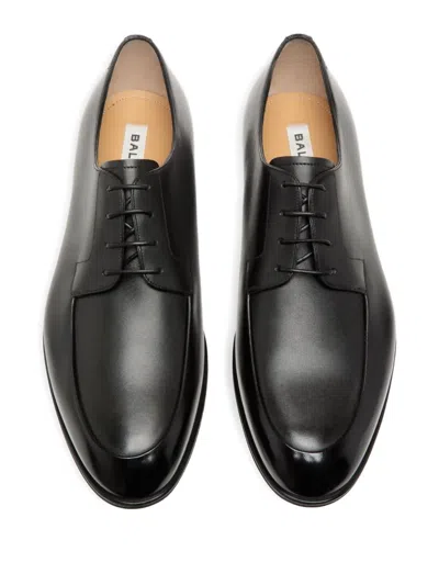 Bally Leather Derby Shoes In Black