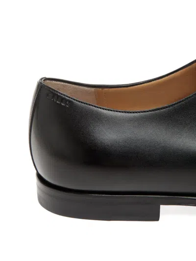Bally Leather Derby Shoes In Black