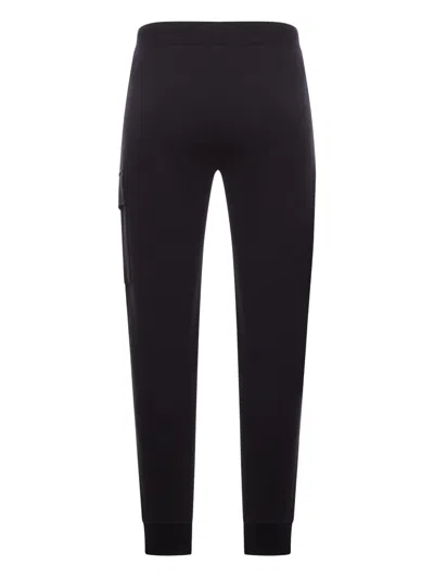 C.p. Company Lens-pocket Cotton Track Pants In Black