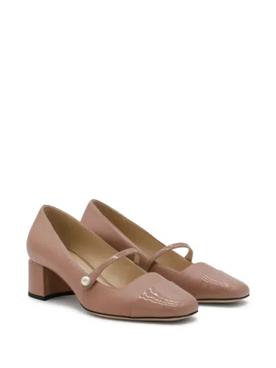 Jimmy Choo 45mm Pearl-embellished Block-heel Pumps