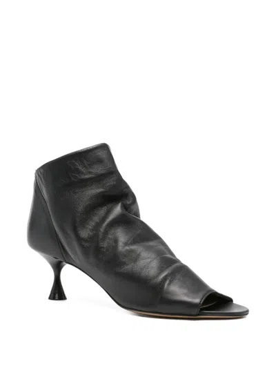 Marc Ellis 60mm Leather Open-toe Heeled Boots