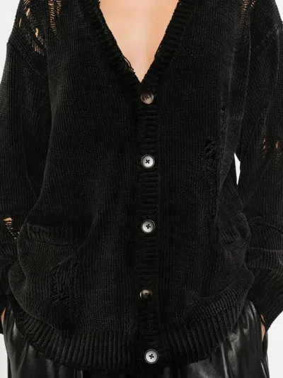 R13 Raw-cut Fine-knit Cardigan