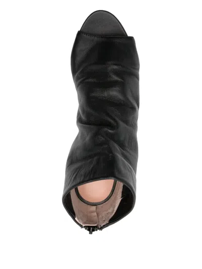 Marc Ellis 60mm Leather Open-toe Heeled Boots